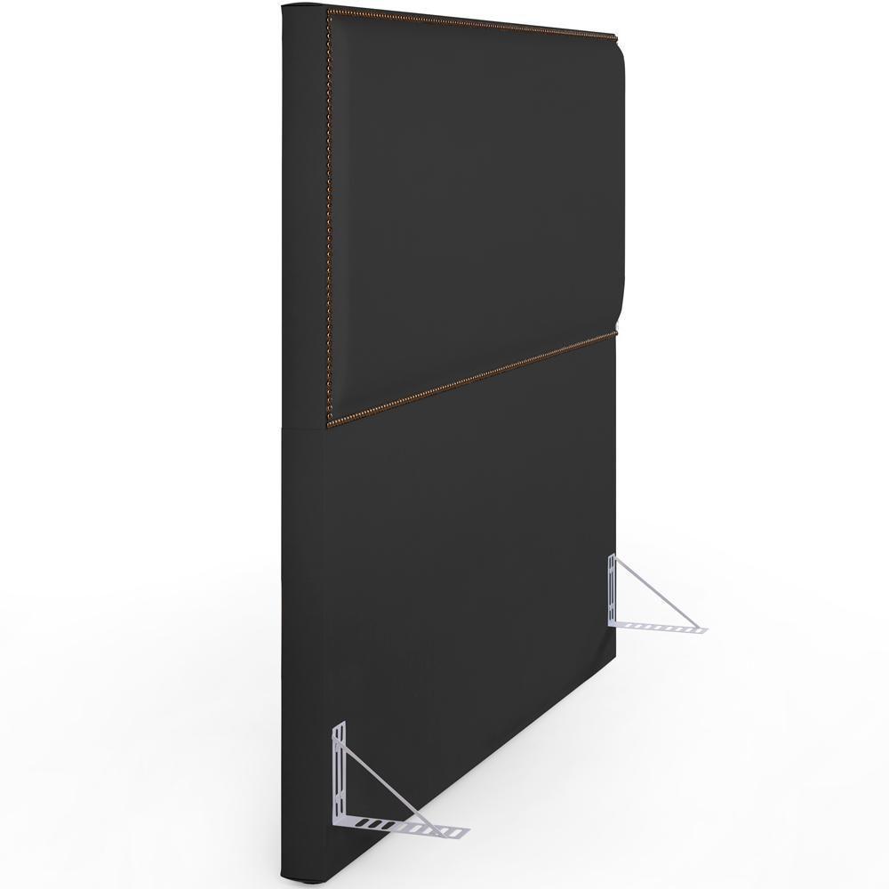 Cabeceira Box Casal King Com Tachas 195 Cm Suede Preto - 3