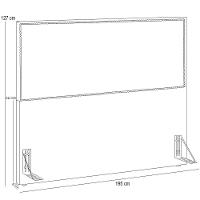 Cabeceira Box Casal King Com Tachas 195 Cm Suede Preto - 5