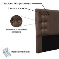 Kit Cabeceira E Calçadeira Recamier Queen 1,60M Marrom - - 9