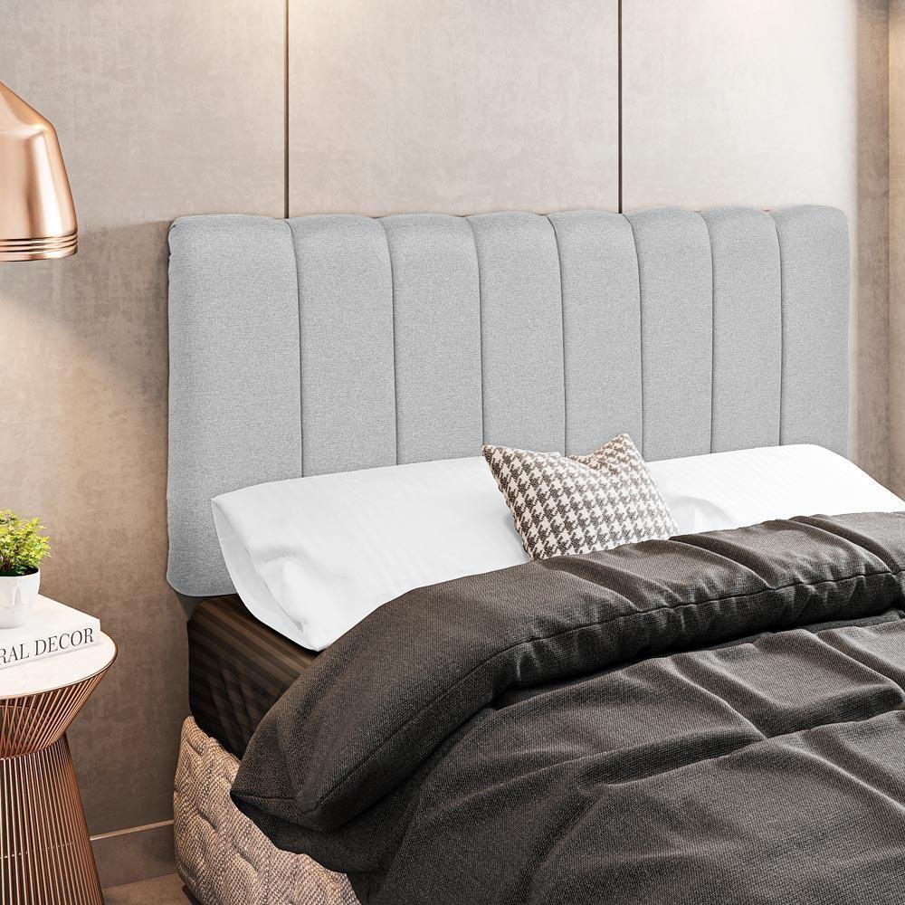 Cabeceira Cama Box Painel Solteiro 100 Cm Dubai W01 Cinza - 5