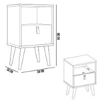 Kit Cabeceira Casal 240cm Com Mesa De Cabeceira Freijó