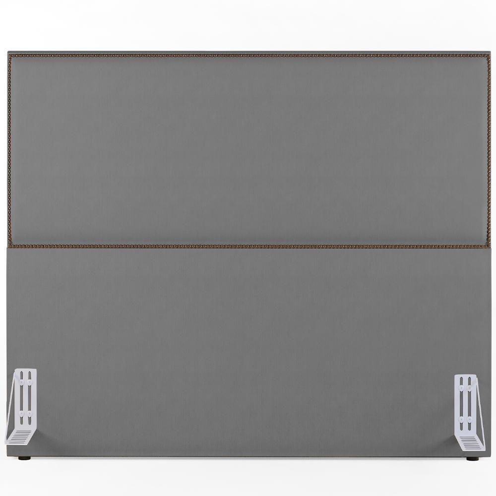 Cabeceira Cama Box Casal Tachas 140 Cm Vicenza L02 Cinza - 3