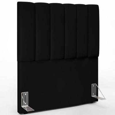 Cabeceira Cama Box Solteiro 100 Cm Dália W01 Suede Preto