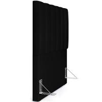 Cabeceira Cama Box Solteiro 100 Cm Dália W01 Suede Preto - 2