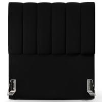 Cabeceira Cama Box Solteiro 100 Cm Dália W01 Suede Preto - 5