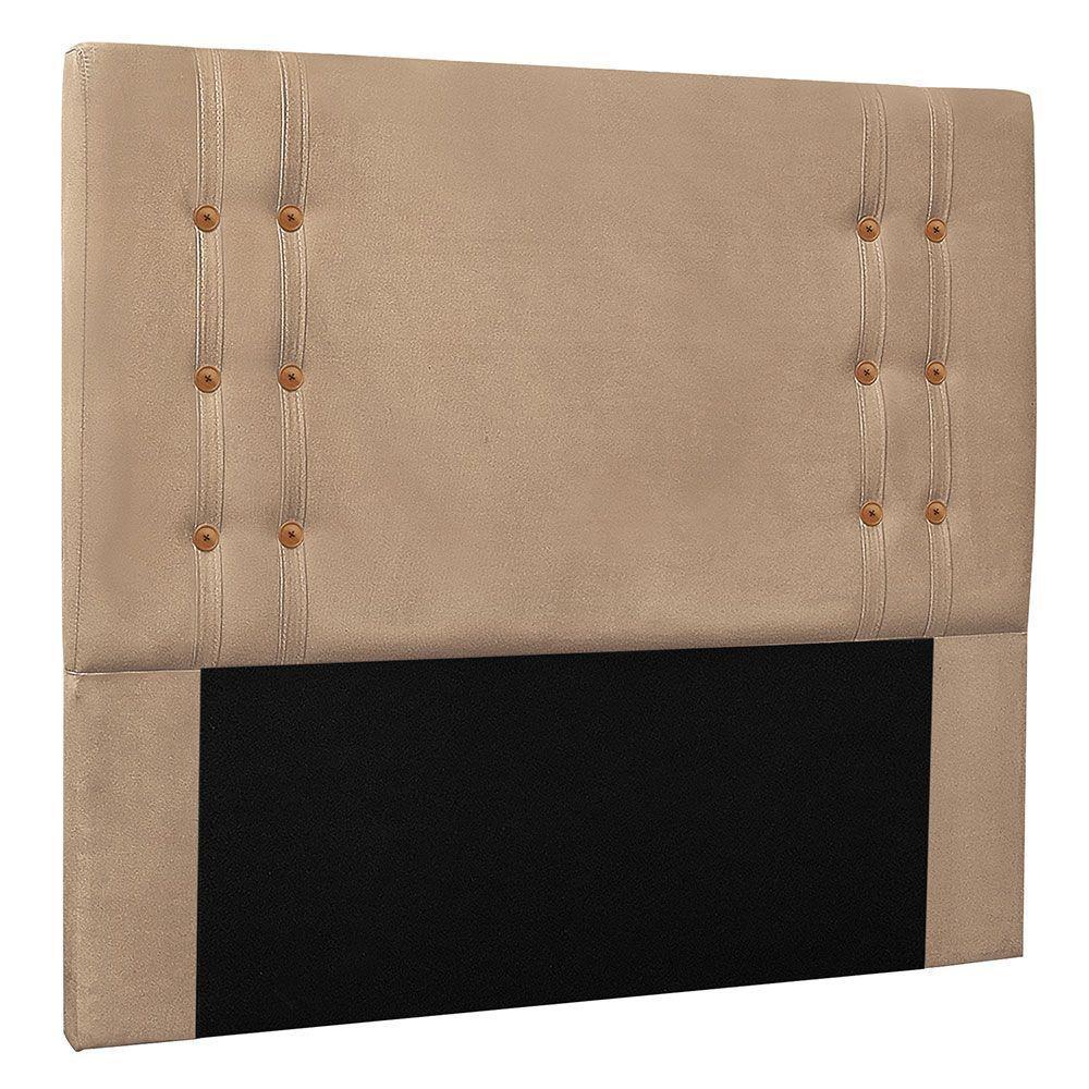 Kit Cabeceira E Calçadeira Recamier Queen 1,60M Suede - Bege - 6