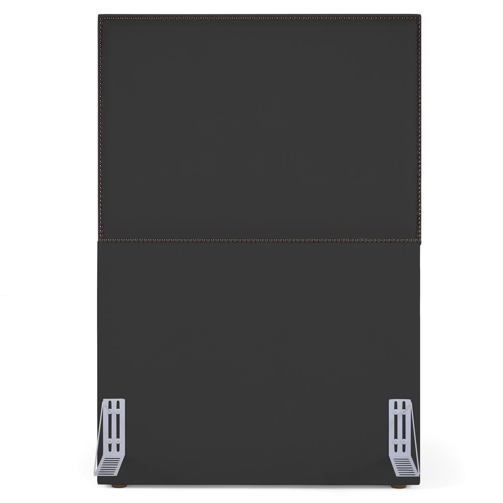 Cabeceira Cama Box Solteiro Com Tachas 100 Cm Suede Preto - 3