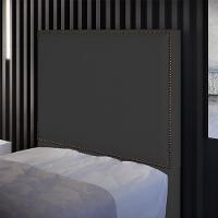 Cabeceira Cama Box Solteiro Com Tachas 100 Cm Suede Preto - 7