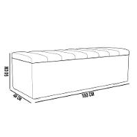 Kit Cabeceira Casal Queen 160cm Calçadeira Baú Verde Musgo - 11