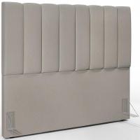 Kit Cabeceira Casal 140cm E Calçadeira Recamier Baú Bege - 7