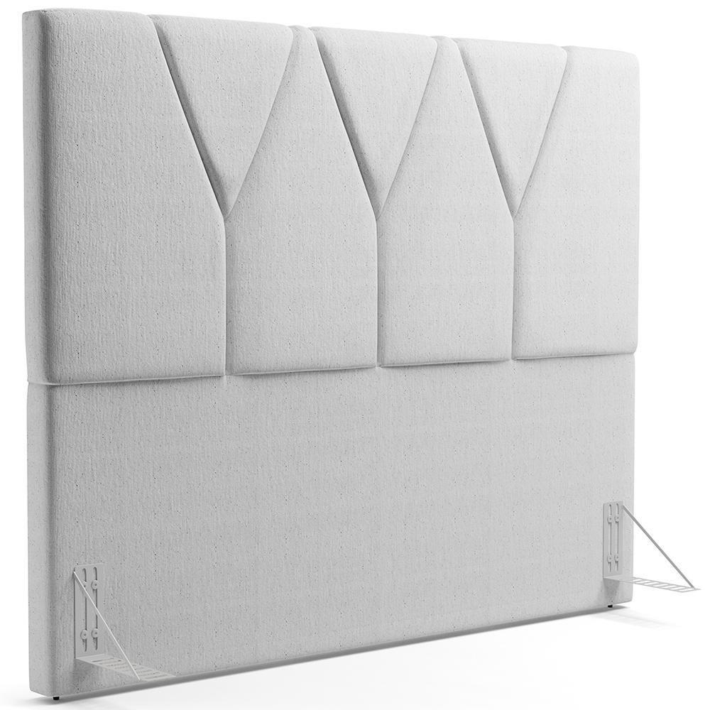 Cabeceira Cama Box Casal King 195 Cm Aurora W01 Linho Cinza - 1