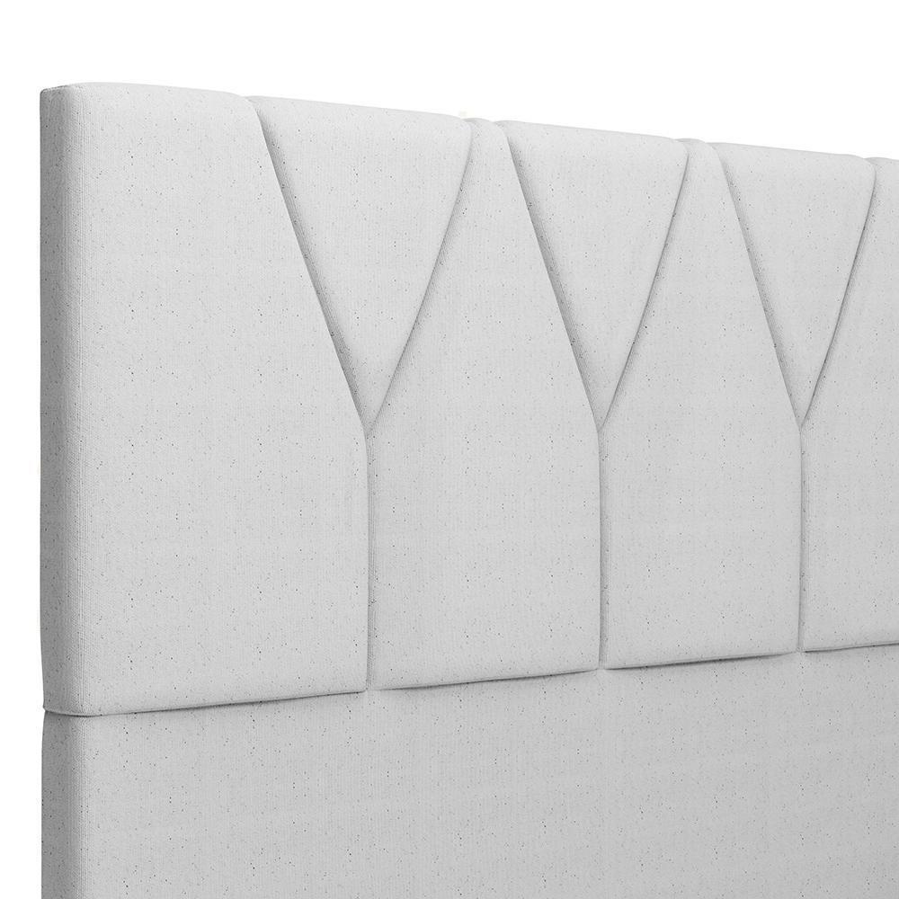 Cabeceira Cama Box Casal King 195 Cm Aurora W01 Linho Cinza - 2