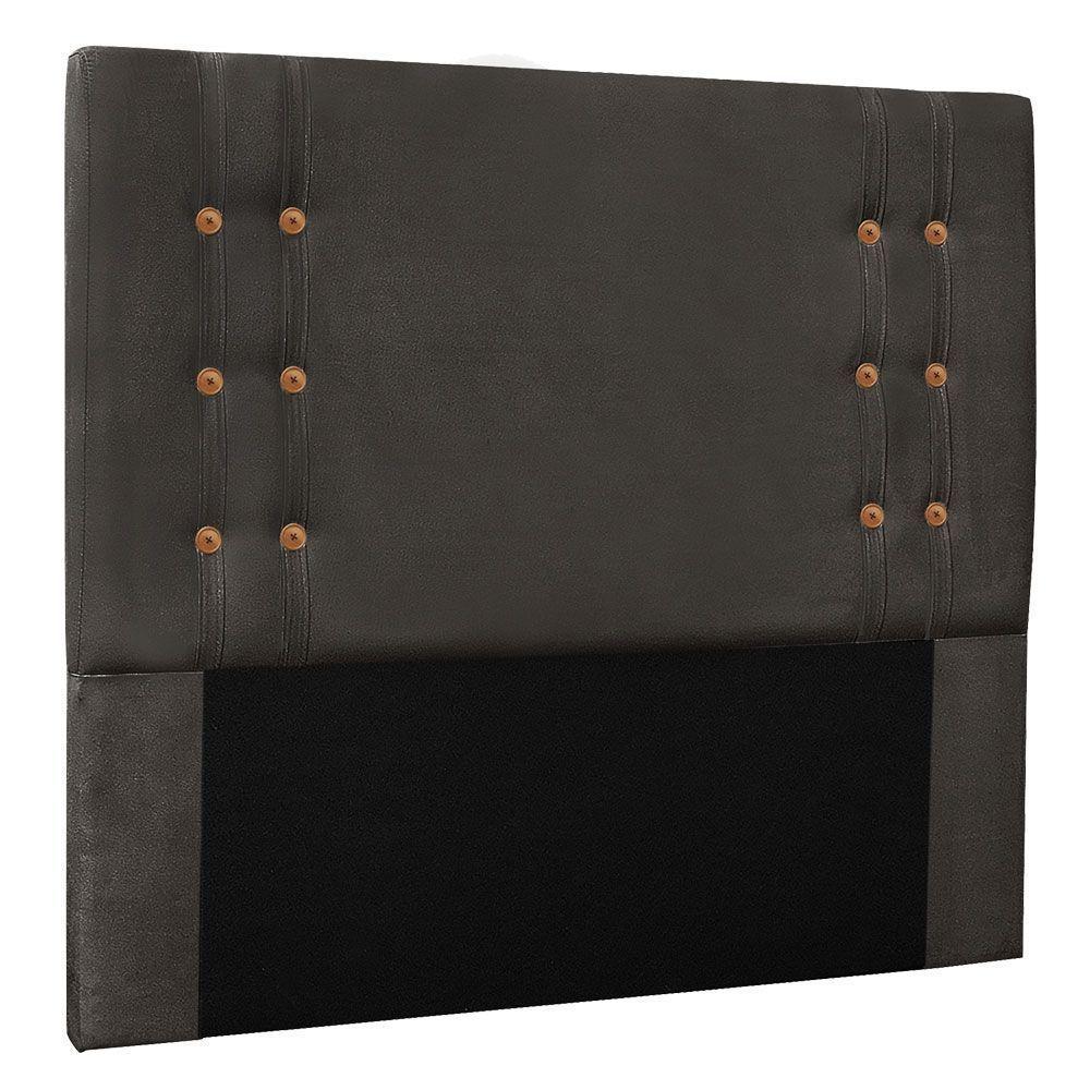 Kit Cabeceira E Calçadeira Recamier Queen 1,60M Suede Cinza - 4