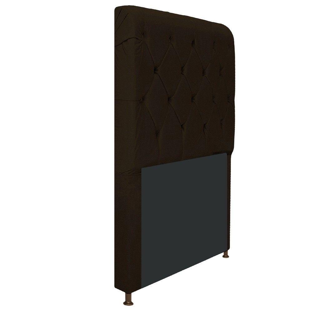 Cabeceira Cristal 100 Cm Solteiro Com Capitonê Corano Marrom - 2