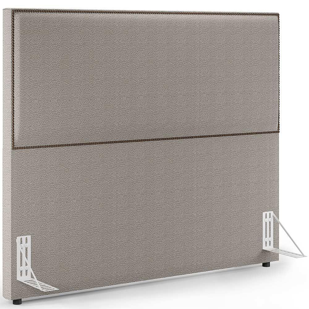 Cabeceira Box Casal Tachas 160 Cm Vicenza L02 Bouclê Bege - 1