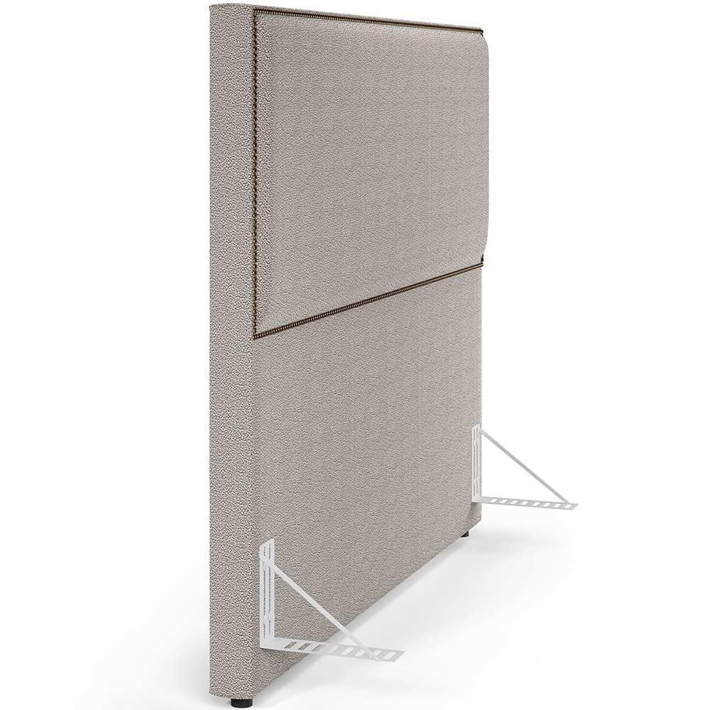 Cabeceira Box Casal Tachas 160 Cm Vicenza L02 Bouclê Bege - 3