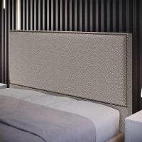 Cabeceira Box Casal Tachas 160 Cm Vicenza L02 Bouclê Bege - 7