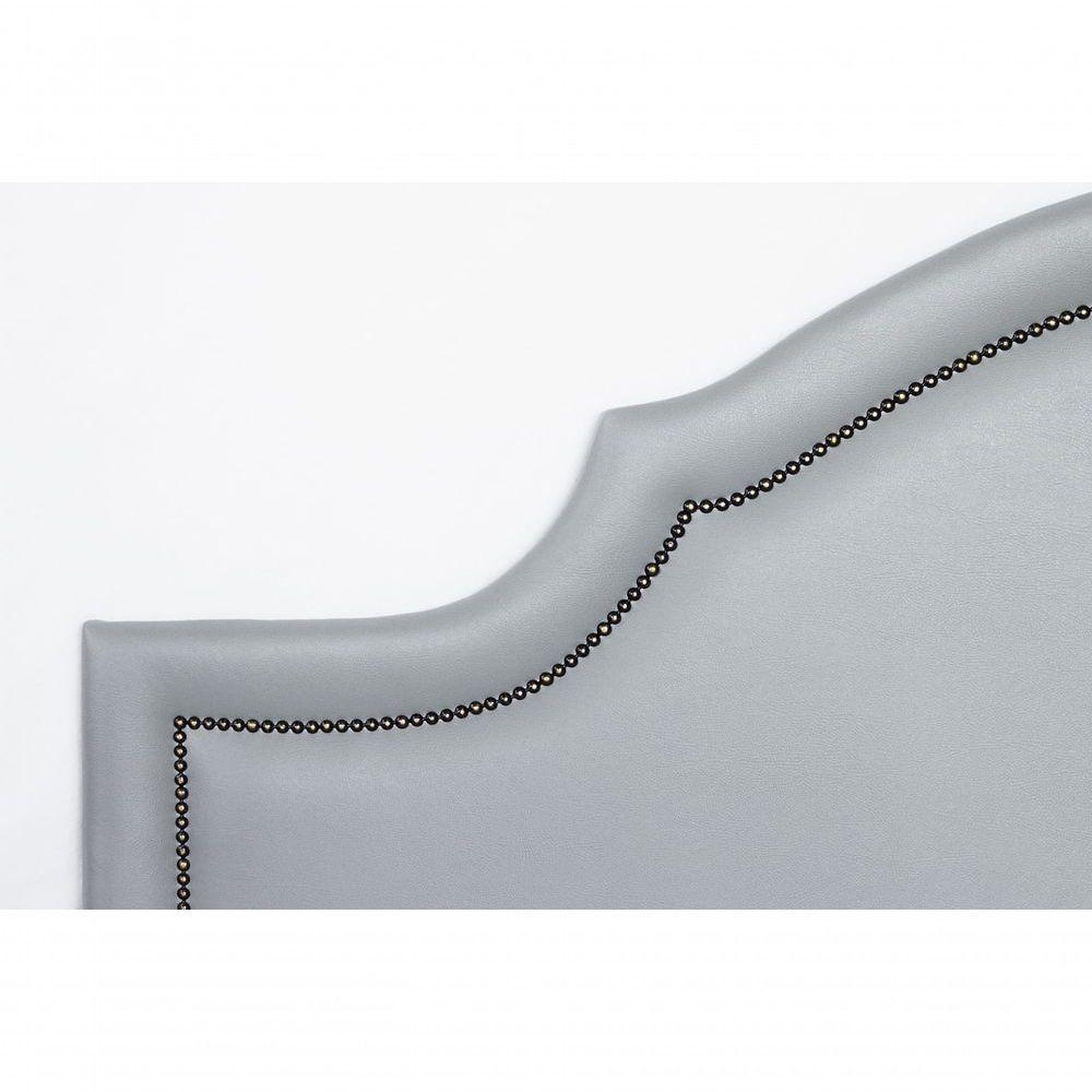 Cabeceira Casal Luxo 140X60 Cinza Tachas Fumê - 4