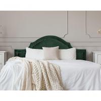 Cabeceira Casal Provençal Luxo 140X60 Verde Tachas Fumê - 1