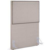 Cabeceira Cama Box Solteiro Tachas 100 Cm Vicenza L02 Bege - 1