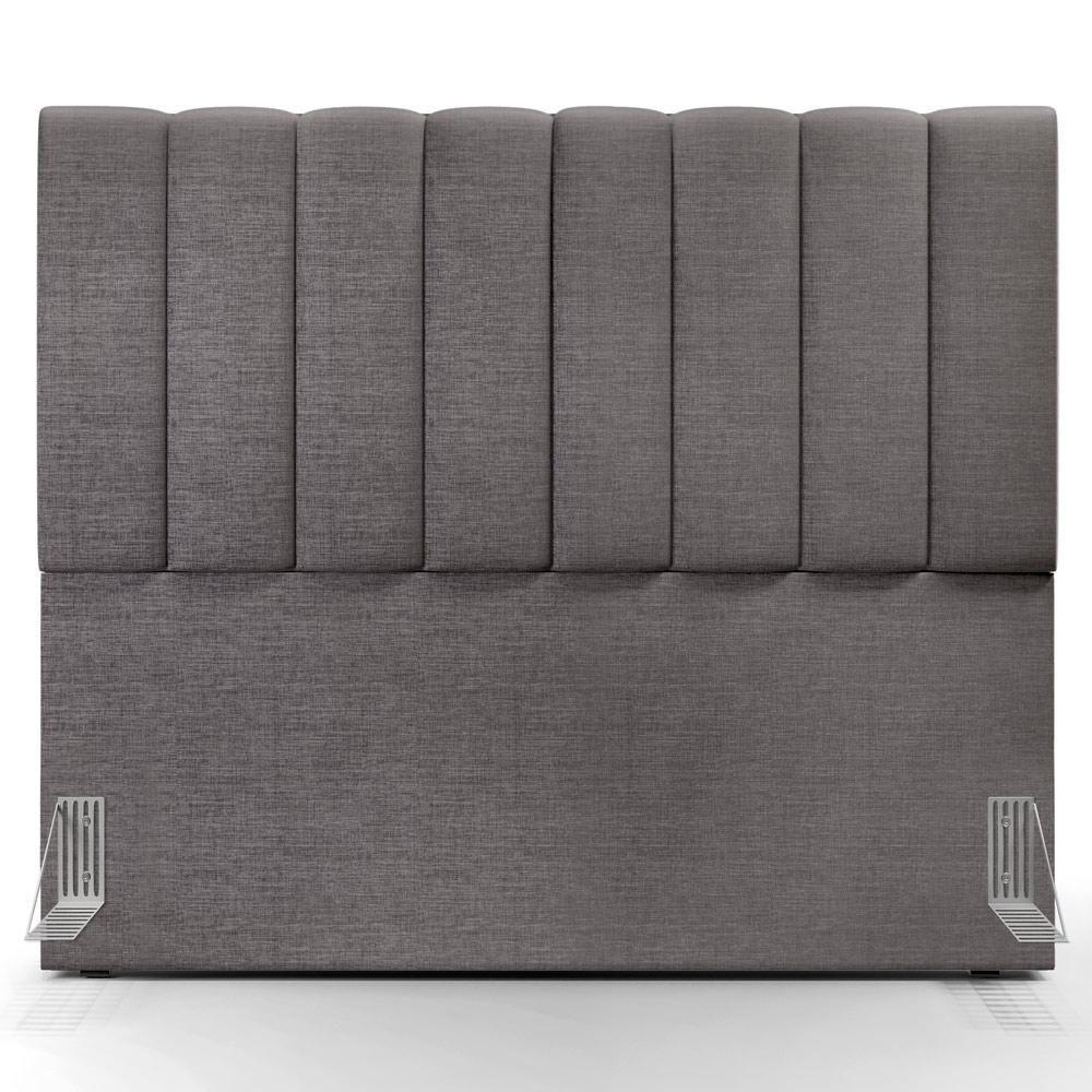Kit Cabeceira Casal 140cm Calçadeira Baú Cinza Escuro - 5