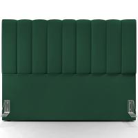 Kit Cabeceira Casal Queen 160cm Calçadeira Baú Verde Musgo - 5