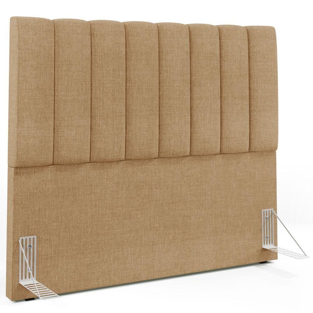 Kit Cabeceira Casal 140cm Calçadeira Baú Bege Escuro - 10