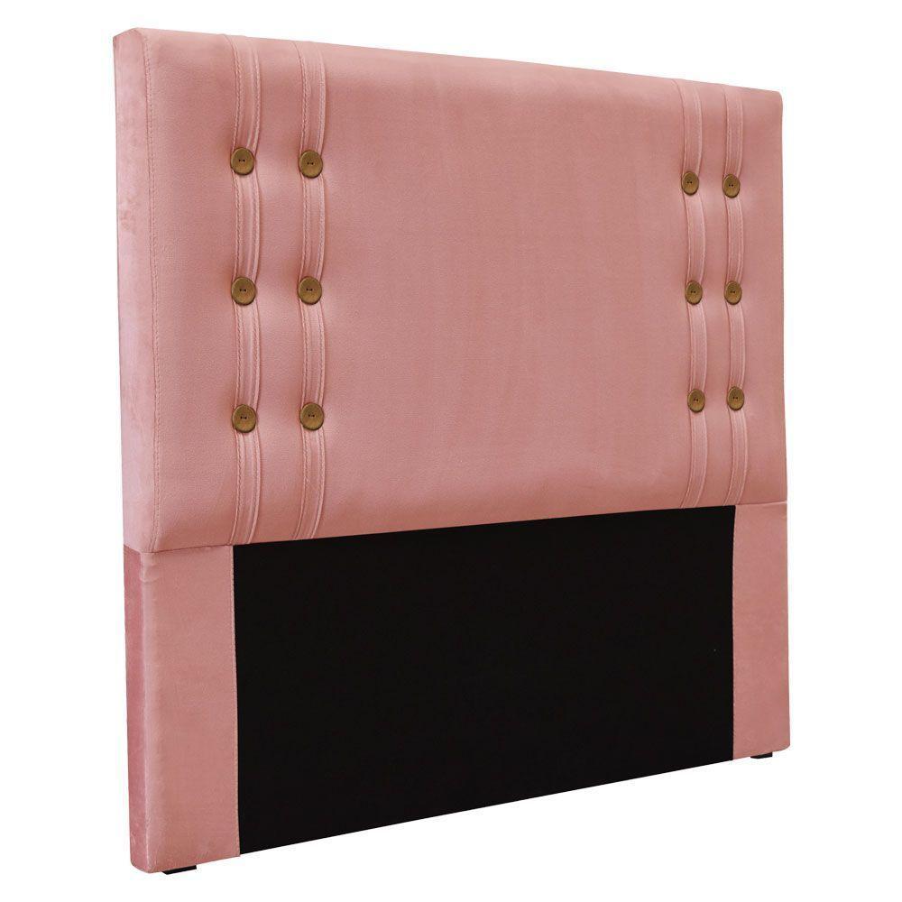 Kit Cabeceira E Calçadeira Recamier Queen 1,60M Rosa - - 7
