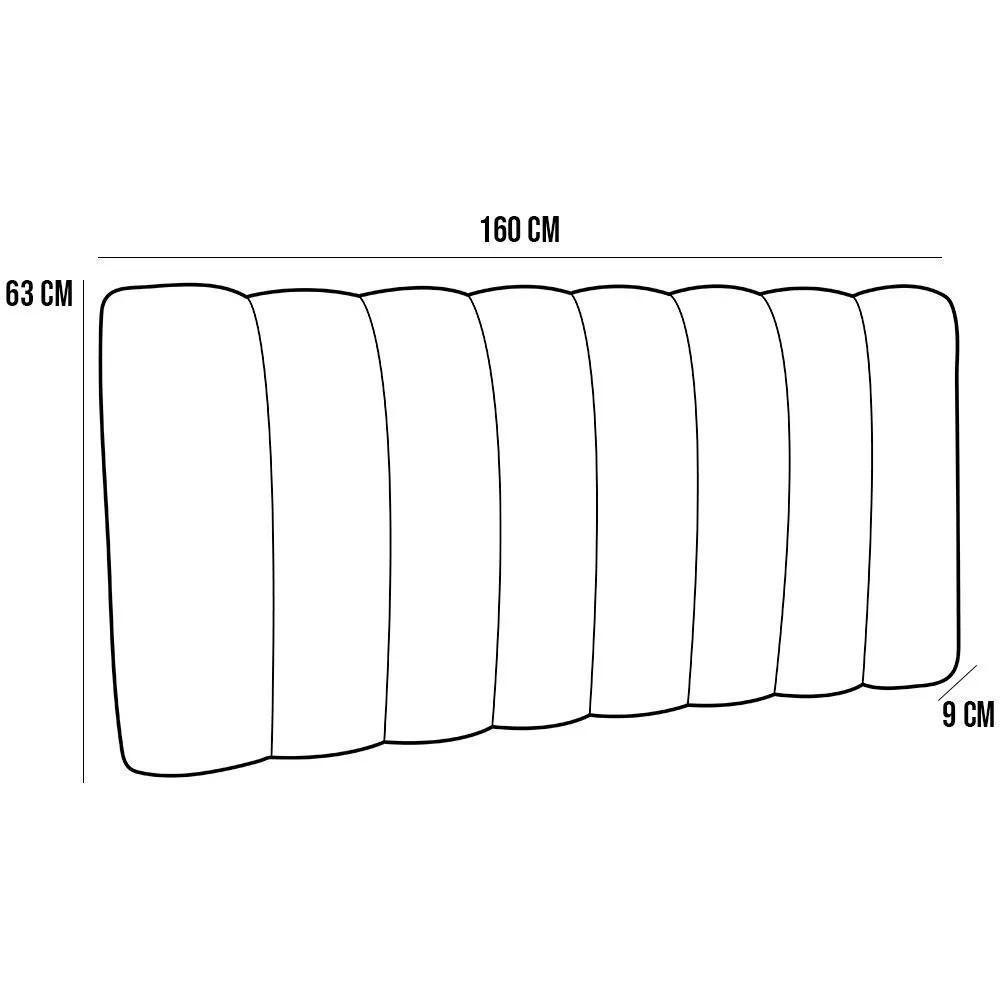 Cabeceira Cama Box Painel Casal Queen 160 Cm Dubai W01 Rosê - 3