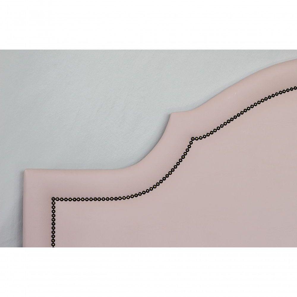 Cabeceira Casal Luxo 140X60 Rosa Tachas Fumê - 3