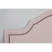 Cabeceira Casal Luxo 140X60 Rosa Tachas Fumê - 5