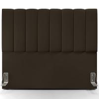 Kit Cabeceira Casal 140cm C/Calçadeira Recamier Baú Marrom - 5