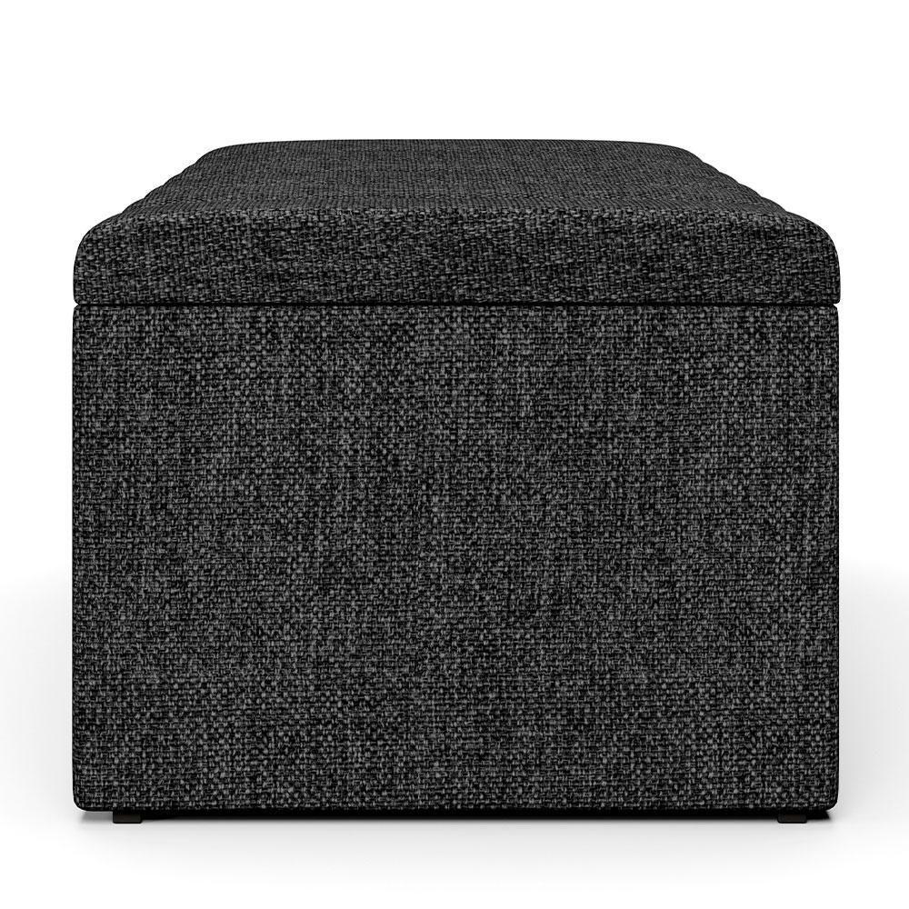 Kit Cabeceira Solteiro 100cm E Calçadeira Baú Chumbo - 2