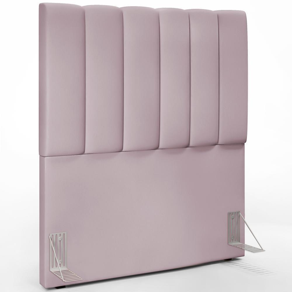Cabeceira Cama Box Solteiro 100 Cm Dália W01 Suede Rosê - 1