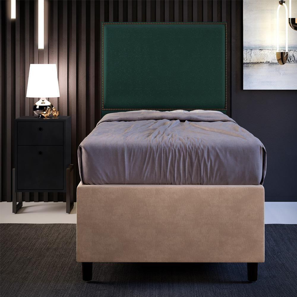 Cabeceira Cama Box Solteiro 100 Cm Linho Verde Musgo - 7