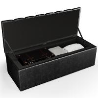 Kit Cabeceira Casal Queen 160cm Calçadeira Baú Preto - 10