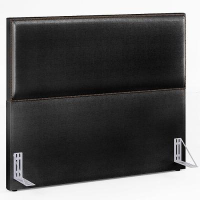 Cabeceira Box Casal Queen Vicenza L02 Tecido Facto Preto Metalizado Lyam Decor