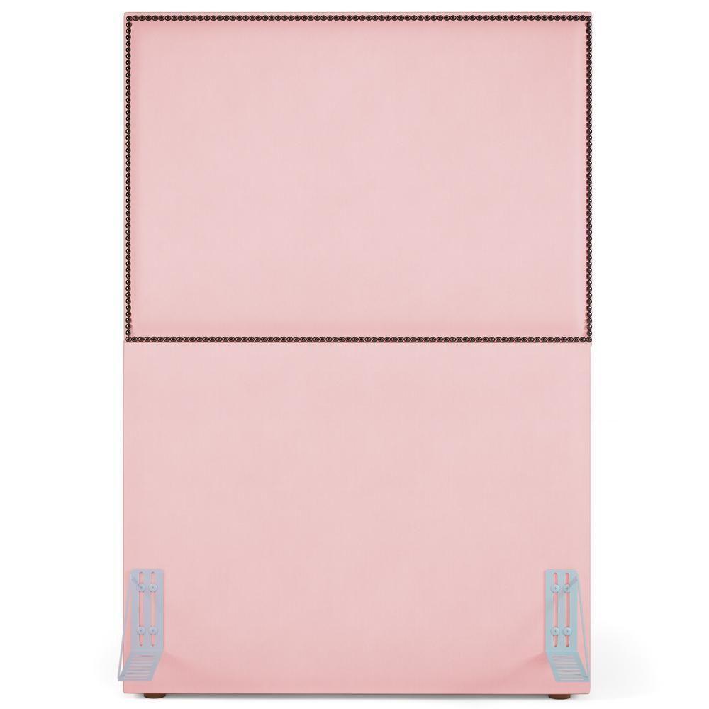 Cabeceira Cama Box Solteiro Com Tachas 100 Cm Suede Rosê - 3