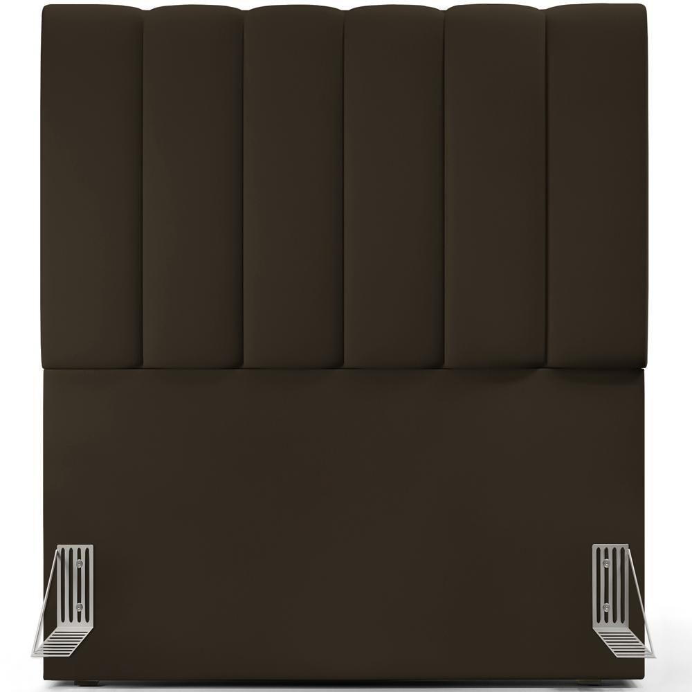 Cabeceira Cama Box Solteiro 100 Cm Dália W01 Suede Marrom - 5