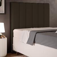 Cabeceira Cama Box Solteiro 100 Cm Dália W01 Suede Marrom - 6