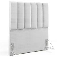 Cabeceira Cama Box Painel Solteiro 100 Cm Cinza Metalizado - 1