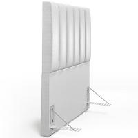 Cabeceira Cama Box Painel Solteiro 100 Cm Cinza Metalizado - 2