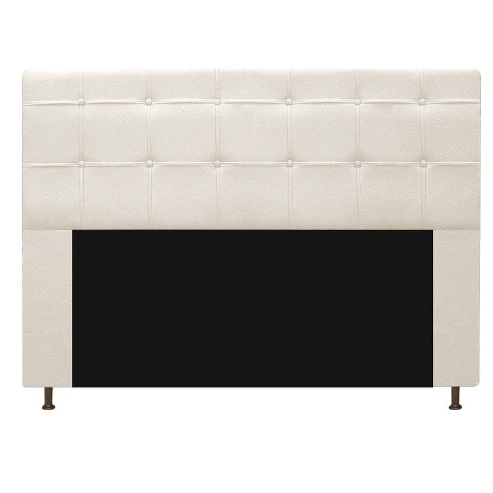Cabeceira E Calçadeira 140 Cm Casal Com Capitonê Corano Bege - 5