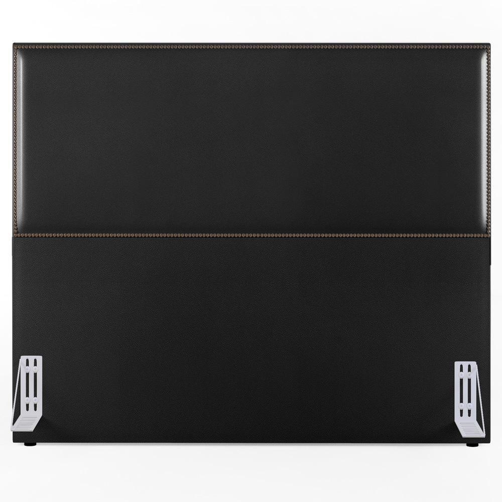 Cabeceira Box Casal King Com Tachas 195 Cm Couríssimo Preto - 4