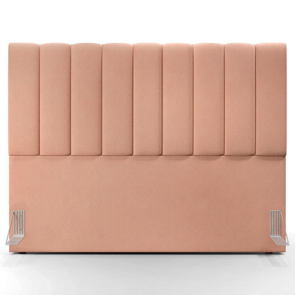 Kit Cabeceira Casal Queen 160cm Com Calçadeira Baú Rosê - 5