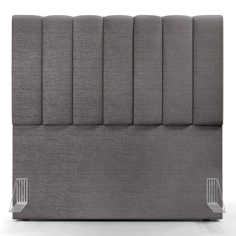 Kit Cabeceira Solteiro 100cm C/Calçadeira Baú Cinza Escuro - 5