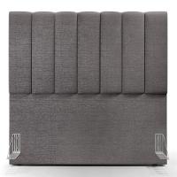 Kit Cabeceira Solteiro 100cm C/Calçadeira Baú Cinza Escuro - 5