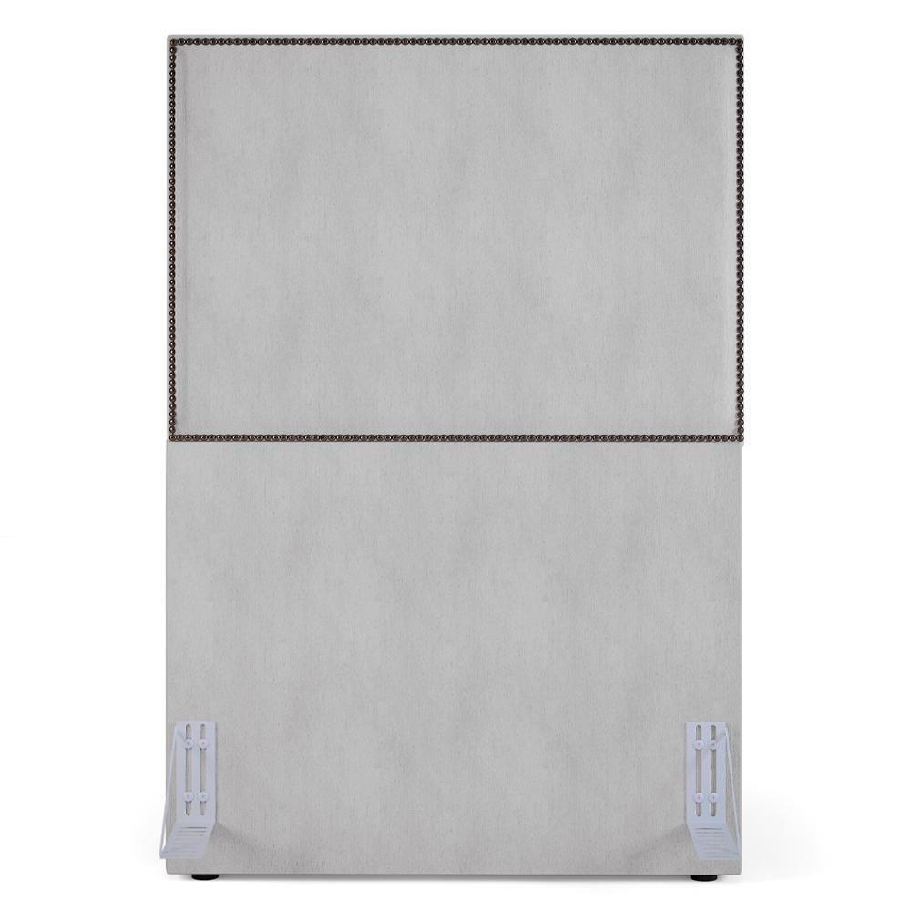 Cabeceira Cama Box Solteiro Com Tachas 100 Cm Linho Cinza - 3