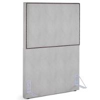 Cabeceira Cama Box Solteiro Com Tachas 100 Cm Linho Cinza - 1