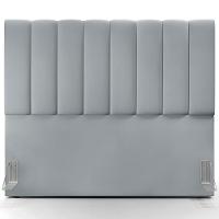 Kit Cabeceira Casal 140cm C/Calçadeira Recamier Baú Cinza - 7